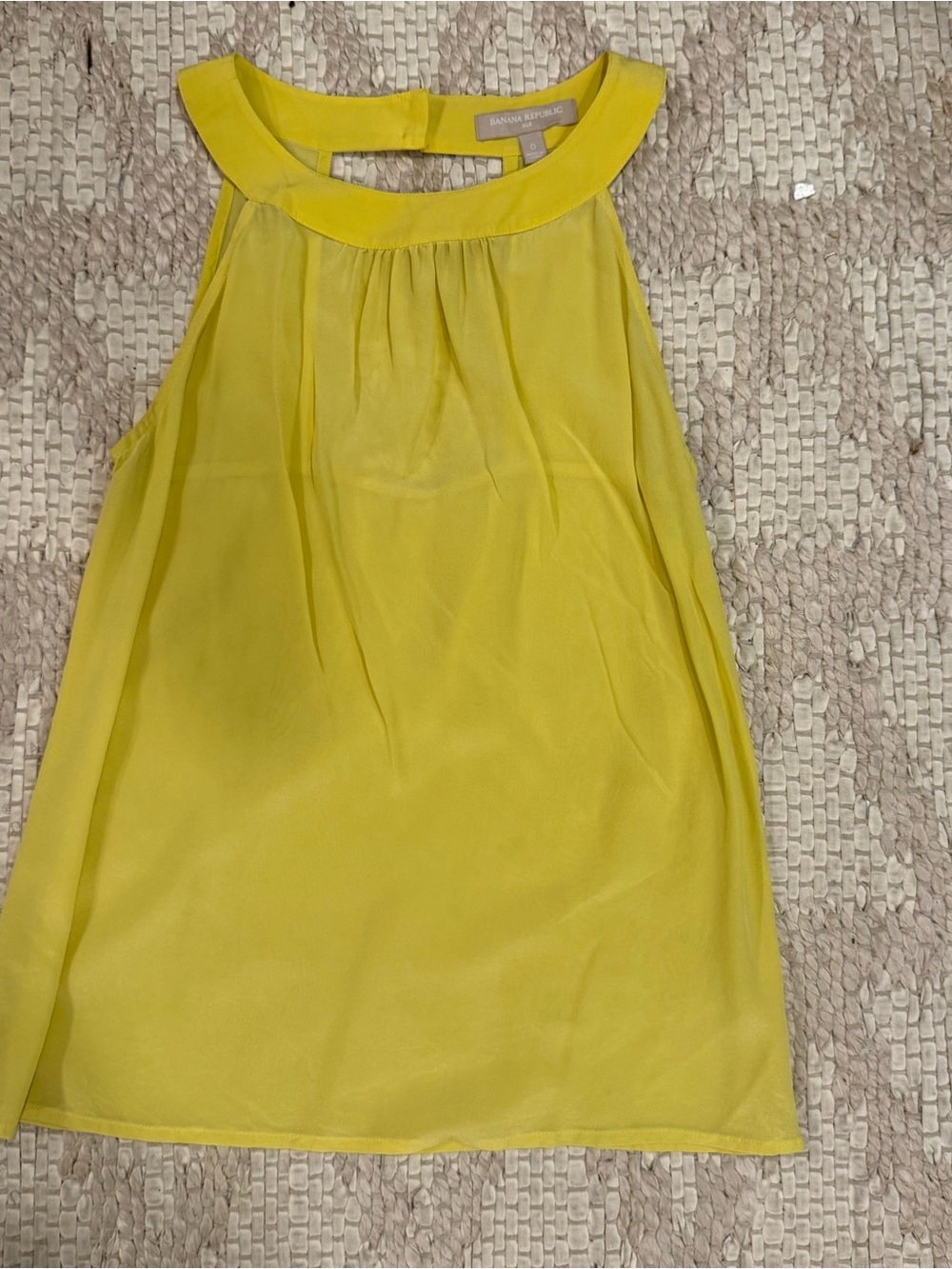 Banana Republic | Sunny Yellow Halter-Style silk blouse